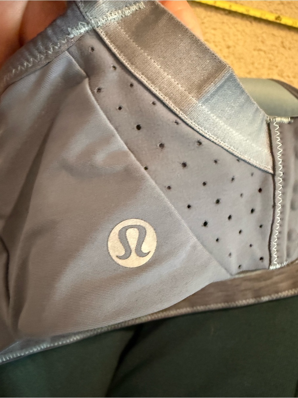 Lululemon Gray High Support Sports Bra Adjustable Straps Perforated Athletic Bra - Picture 4 of 4